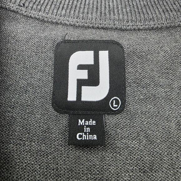 FootJoy Pullover Sweater Mens Large Gray Black Nemacolin Country Club Golf Zip - Picture 3 of 16